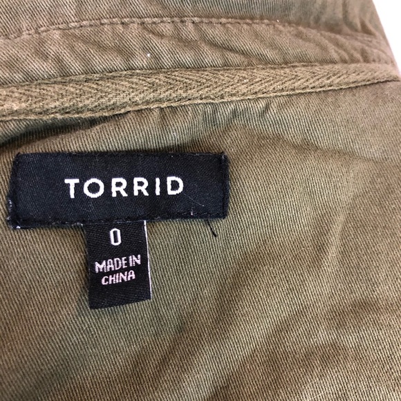 Torrid Army Green Moto Jacket Sz 0 - Picture 6 of 6